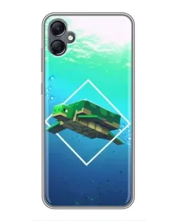 Чехол для Samsung Galaxy A05 с картинкой «Черепаха Minecraft»