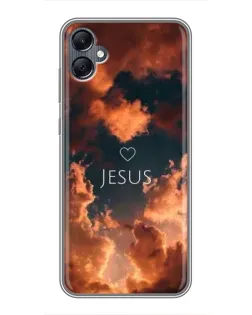 Чехол для Samsung Galaxy A05 с картинкой «Сияние Имени Jesus»