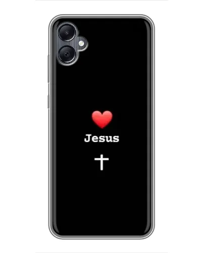 Чехол для Samsung Galaxy A05 с картинкой «Сердце - Jesus»