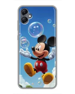 Чехол для Samsung Galaxy A05 с картинкой «Mickey и мыльные пузыри»