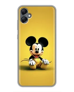 Чехол для Samsung Galaxy A05 с картинкой «Микки на желтом»