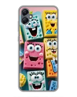 Чехол для Samsung Galaxy A05 с картинкой «Цветные губки»