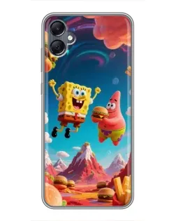Чехол для Samsung Galaxy A05 с картинкой «Космический фастфуд»