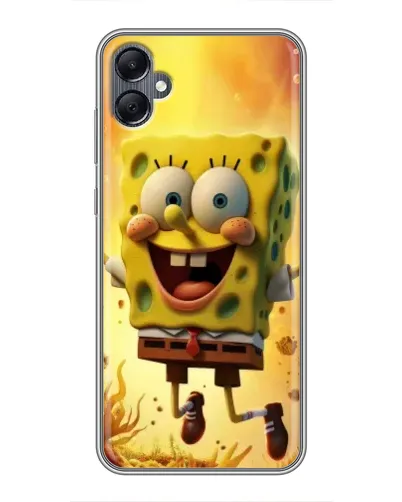 Чехол для Samsung Galaxy A05 с картинкой «Губка Боб прыгает»