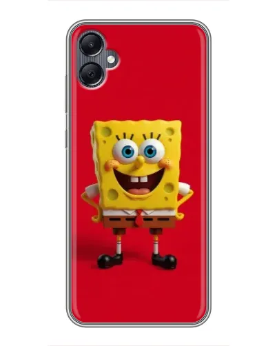 Чехол для Samsung Galaxy A05 с картинкой «Спанч Боб на красном»
