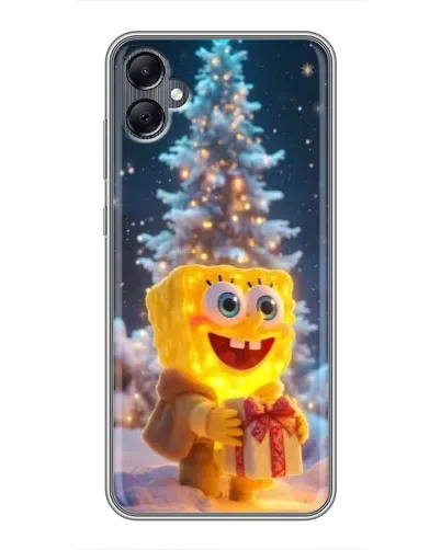 Чехол для Samsung Galaxy A05 с картинкой «Рождественский Спанч Боб»