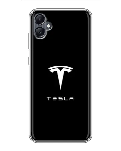 Чехол для Samsung Galaxy A05 с картинкой «Tesla White Logo»