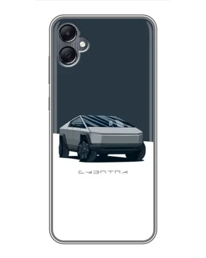 Чехол для Samsung Galaxy A05 с картинкой «Серебристый Cybertruck Tesla»