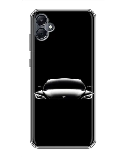 Чехол для Samsung Galaxy A05 с картинкой «Фары Tesla Night»