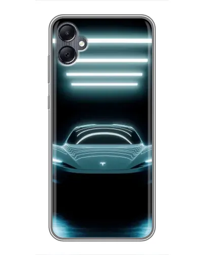 Чехол для Samsung Galaxy A05 с картинкой «Tesla в неоне»