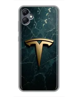 Чехол для Samsung Galaxy A05 с картинкой «Мраморная Tesla Gold»