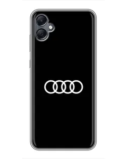Чохол для Samsung Galaxy A05 з картинкою «Audi White Logo»