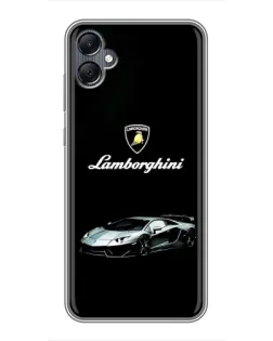 Чехол для Samsung Galaxy A05 с картинкой «Логотип Lamborghini классика»