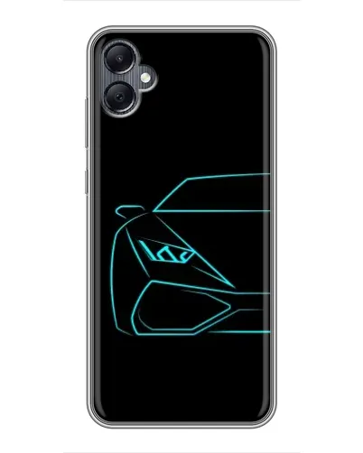Чехол для Samsung Galaxy A05 с картинкой «Голубой силуэт Lamborghini»