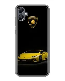 Чехол для Samsung Galaxy A05 с картинкой «Lamborghini желтый акцент»