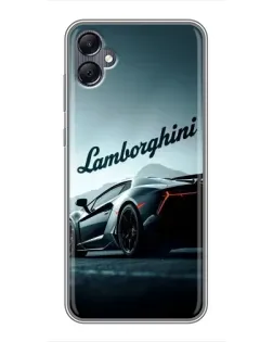 Чехол для Samsung Galaxy A05 с картинкой «Классическая надпись Lamborghini»