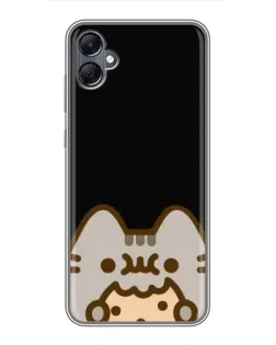Чехол для Samsung Galaxy A05 с картинкой «Пушин на черном»