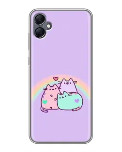 Чехол для Samsung Galaxy A05 с картинкой «Радужные Пушины»