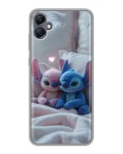 Чехол для Samsung Galaxy A05 с картинкой «Плюшевые Стич Ангел»