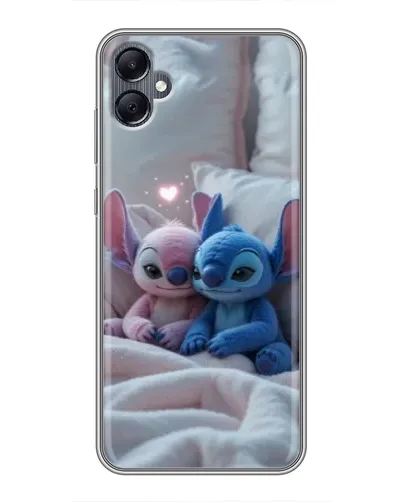 Чехол для Samsung Galaxy A05 с картинкой «Плюшевые Стич Ангел»