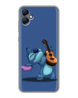 Чехол для Samsung Galaxy A05 с картинкой «Стич с укулеле»