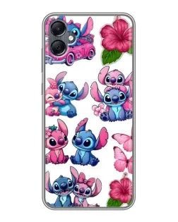 Чехол для Samsung Galaxy A05 с картинкой «Стикеры Stitch и Angel»