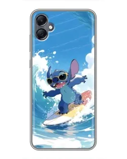 Чехол для Samsung Galaxy A05 с картинкой «Стич на волне»