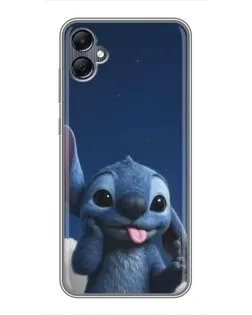 Чехол для Samsung Galaxy A05 с картинкой «Стич в облаках»