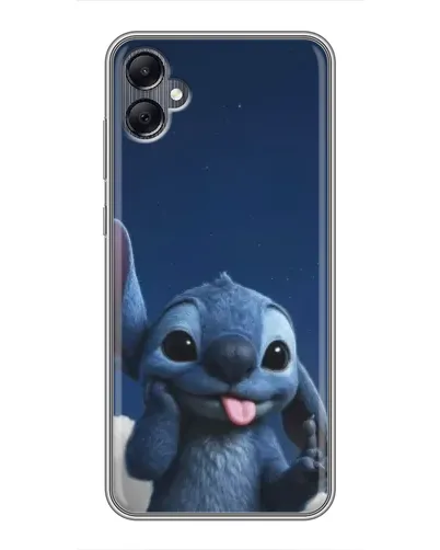 Чехол для Samsung Galaxy A05 с картинкой «Стич в облаках»