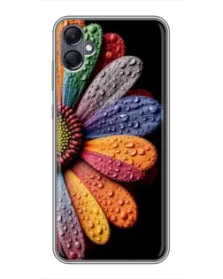 Чехол для Samsung Galaxy A05 с картинкой «Радужный цветок»