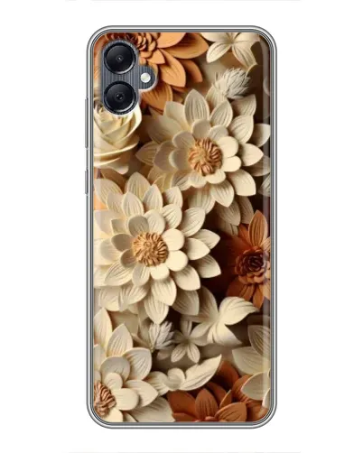Чехол для Samsung Galaxy A05 с картинкой «Бежевый флористический декор»