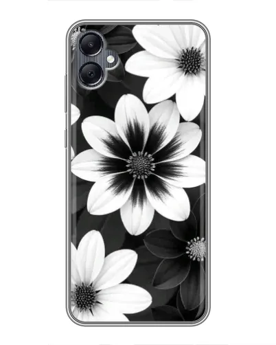 Чехол для Samsung Galaxy A05 с картинкой «Монохромные астры»