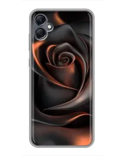 Чехол для Samsung Galaxy A05 с картинкой «Шелковая черная роза»