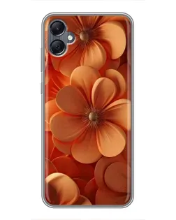 Чехол для Samsung Galaxy A05 с картинкой «Оранжевый макро цветок»