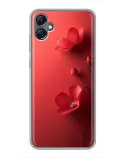 Чехол для Samsung Galaxy A05 с картинкой «Маковые соцветия»