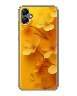 Чехол для Samsung Galaxy A05 с картинкой «Золотые лепестки»