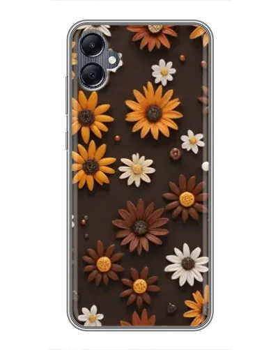 Чехол для Samsung Galaxy A05 с картинкой «Узор из маленьких подсолнухов»