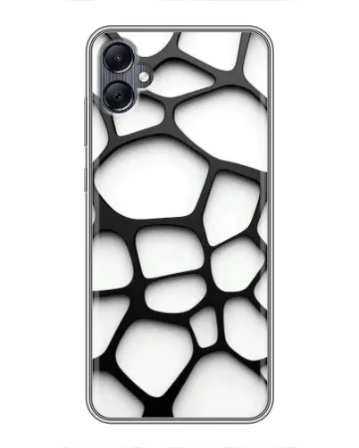 Чехол для Samsung Galaxy A05 с картинкой «Белая объемная сетка»