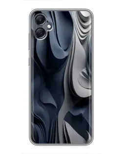 Чехол для Samsung Galaxy A05 с картинкой «Объемные синие складки»