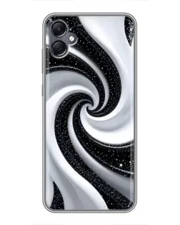 Чехол для Samsung Galaxy A05 с картинкой «Черно-белая спираль»