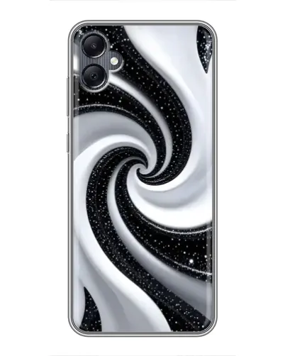 Чехол для Samsung Galaxy A05 с картинкой «Черно-белая спираль»