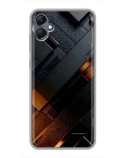 Чехол для Samsung Galaxy A05 с картинкой «Черные геометрические блоки»