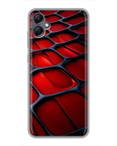 Чехол для Samsung Galaxy A05 с картинкой «Красная глянцевая сетка»