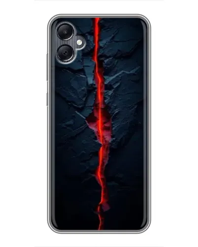 Чехол для Samsung Galaxy A05 с картинкой «Kрасная лавовая трещина»