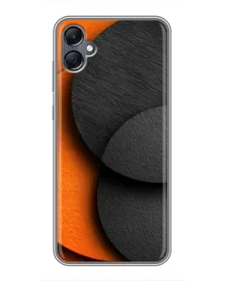 Чехол для Samsung Galaxy A05 с картинкой «Геометрия оранжевых кругов»