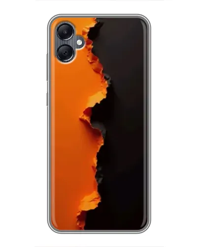 Чехол для Samsung Galaxy A05 с картинкой «Оранжевый разлом»