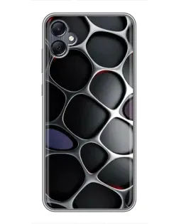 Чехол для Samsung Galaxy A05 с картинкой «Объемная темная решетка»