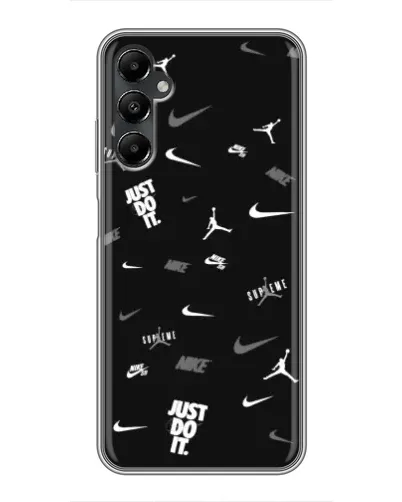 Чехол для Samsung Galaxy A05s с картинкой «Nike Black Pattern»