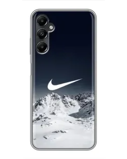 Чехол для Samsung Galaxy A05s с картинкой «Nike — зимние горы»