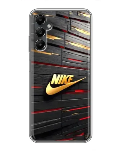 Чехол для Samsung Galaxy A05s с картинкой «Золотой Nike на металле»